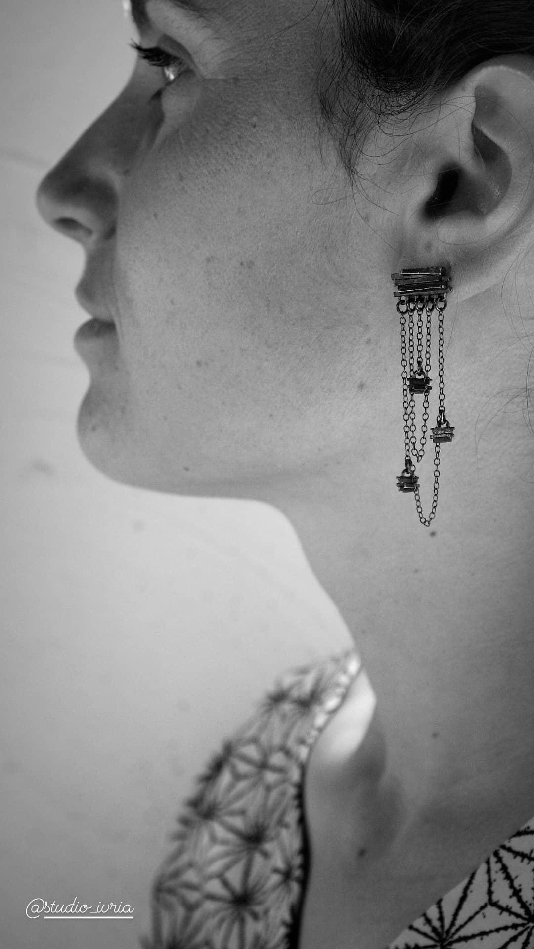 3-Element Sacred Stone Dangle Earrings
