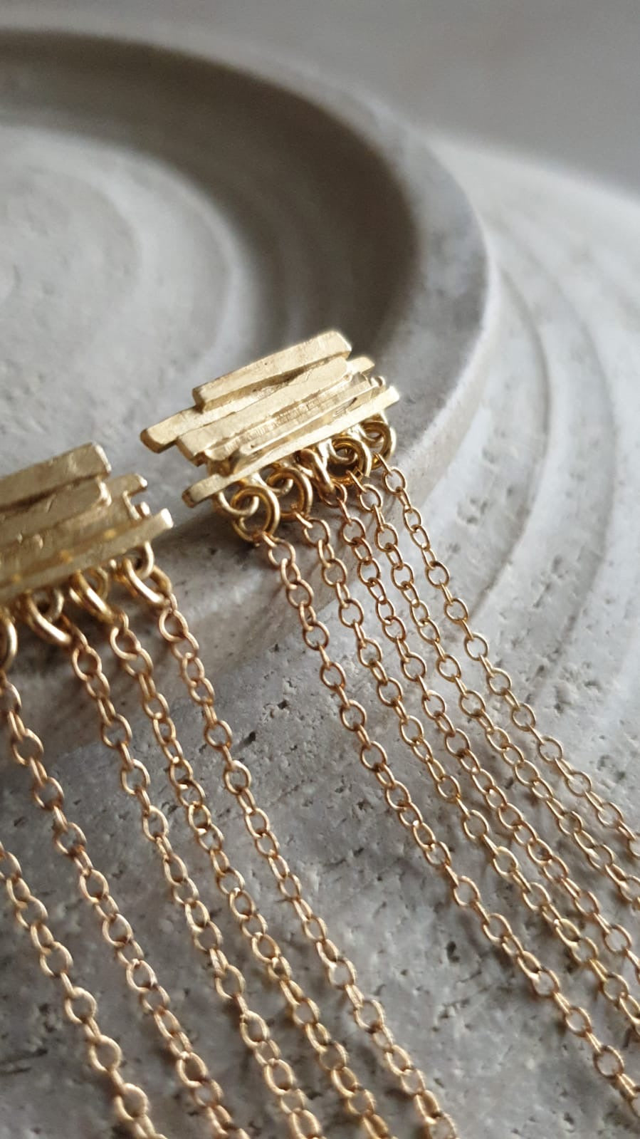Golden Horizon Layered Chain Earrings