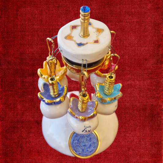 Pomegranate-Shaped Carousel: Ceramic Blessings