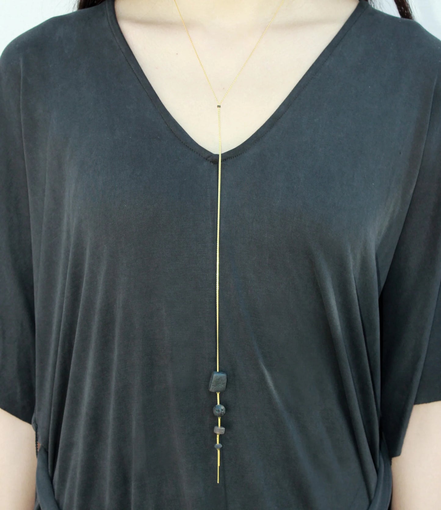 Cometa Raw Stone Long Necklace