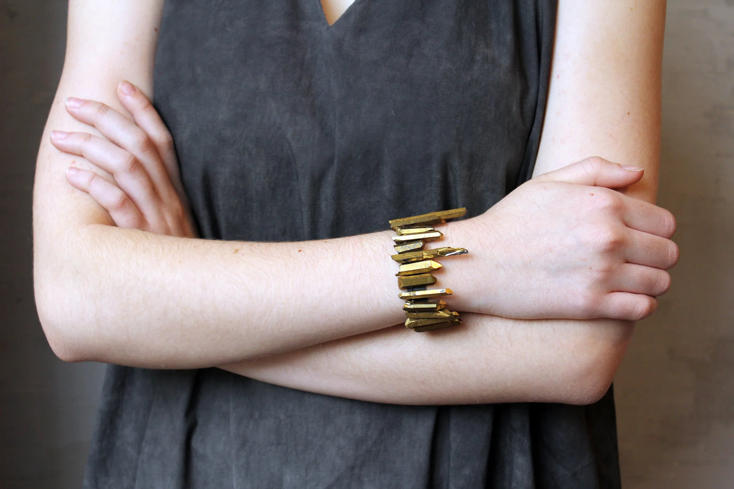 Crystal Quartz Spike Bracelet