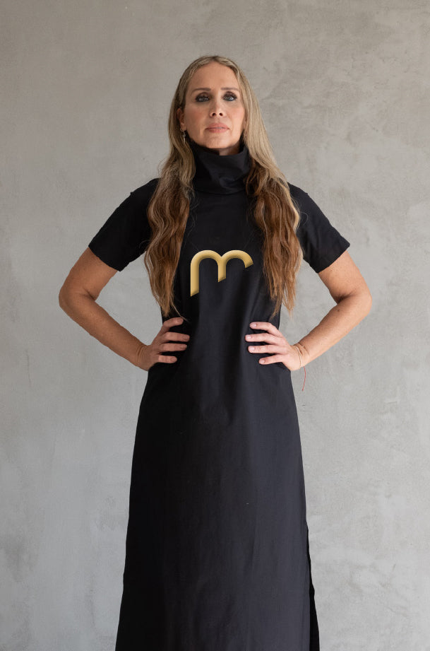 Empowering Emblems Black Maxi Dress