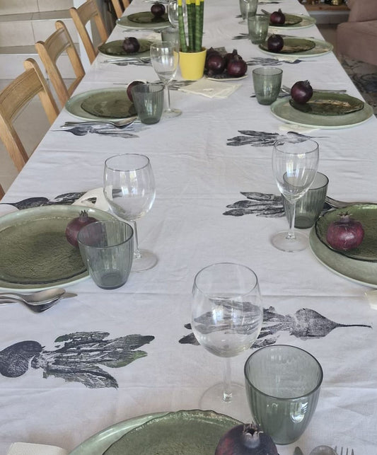 Beetroot Linen Tablecloth