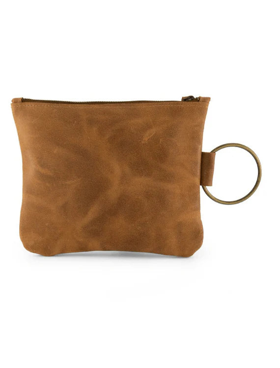 Leather Wristlet with Metal Bracelet