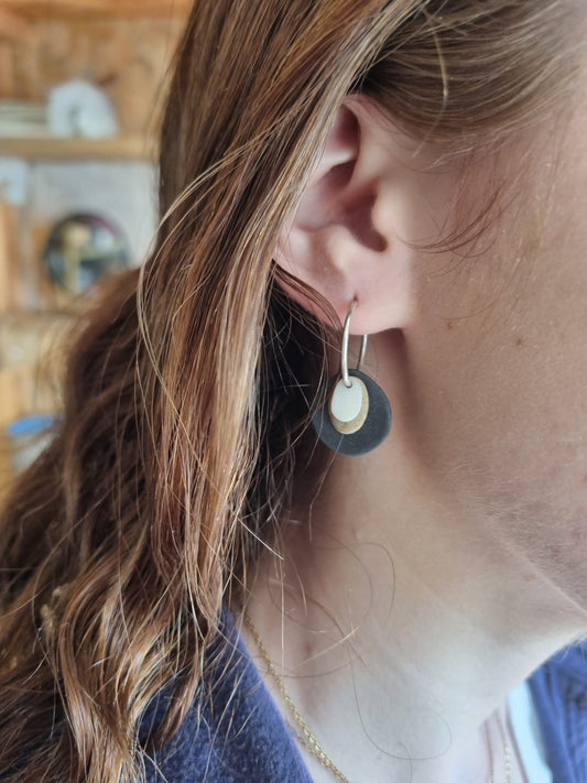 Pebble Hoop Earrings