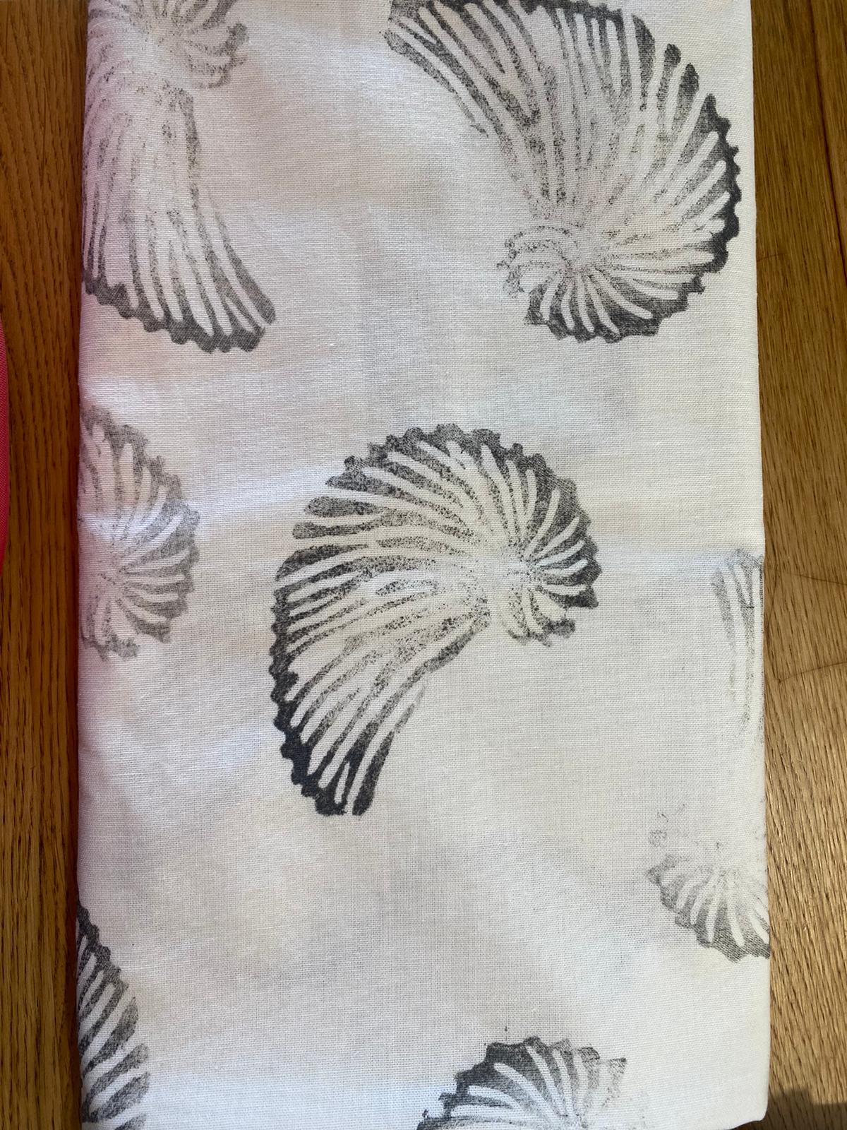 Seashell Linen Tablecloth