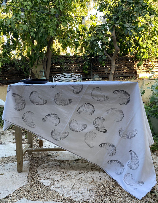 Seashell Linen Tablecloth