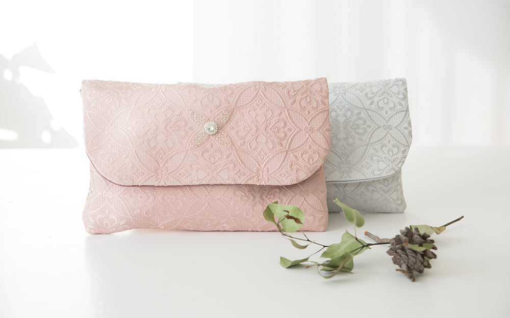 Brocade Clutch Bag for Women - "In Honor of Shabbat and Yom Tov"