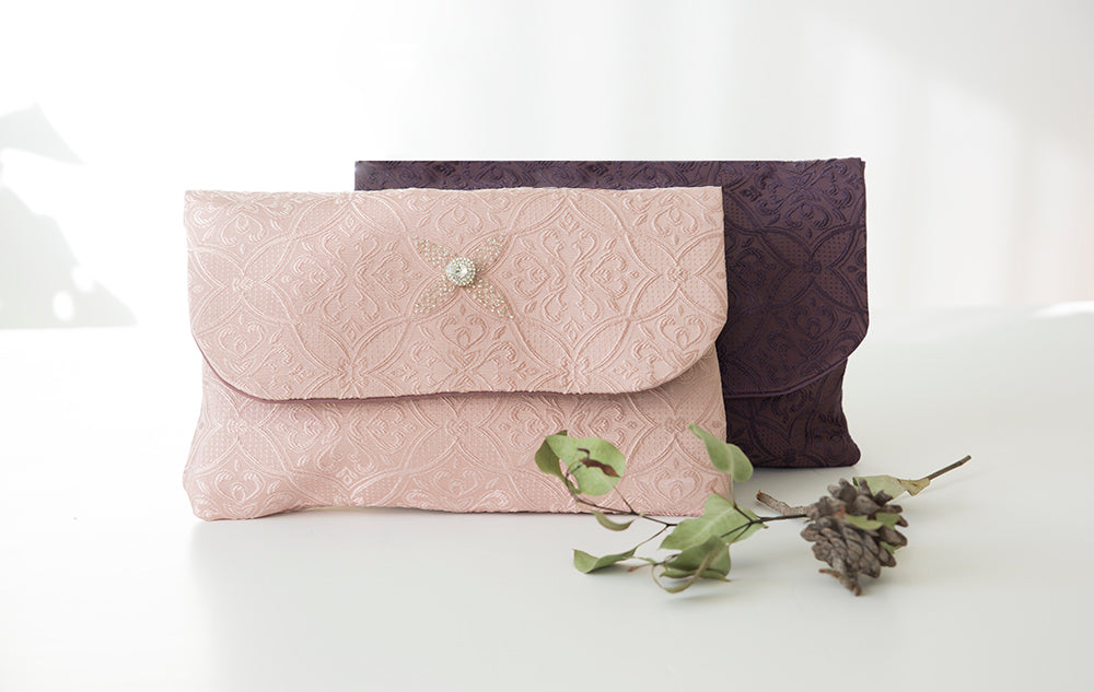 Brocade Clutch Bag for Women - "In Honor of Shabbat and Yom Tov"