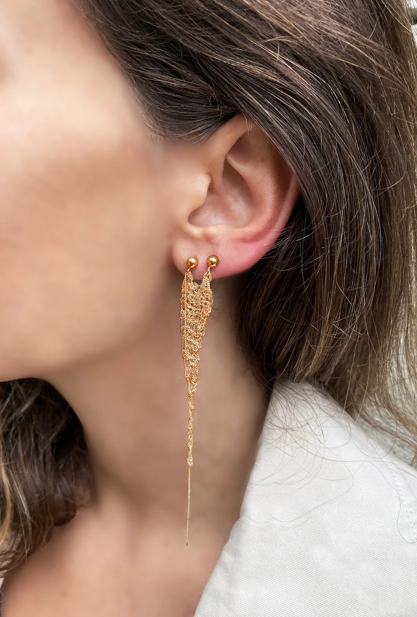 Tango Crochet Chain Earrings