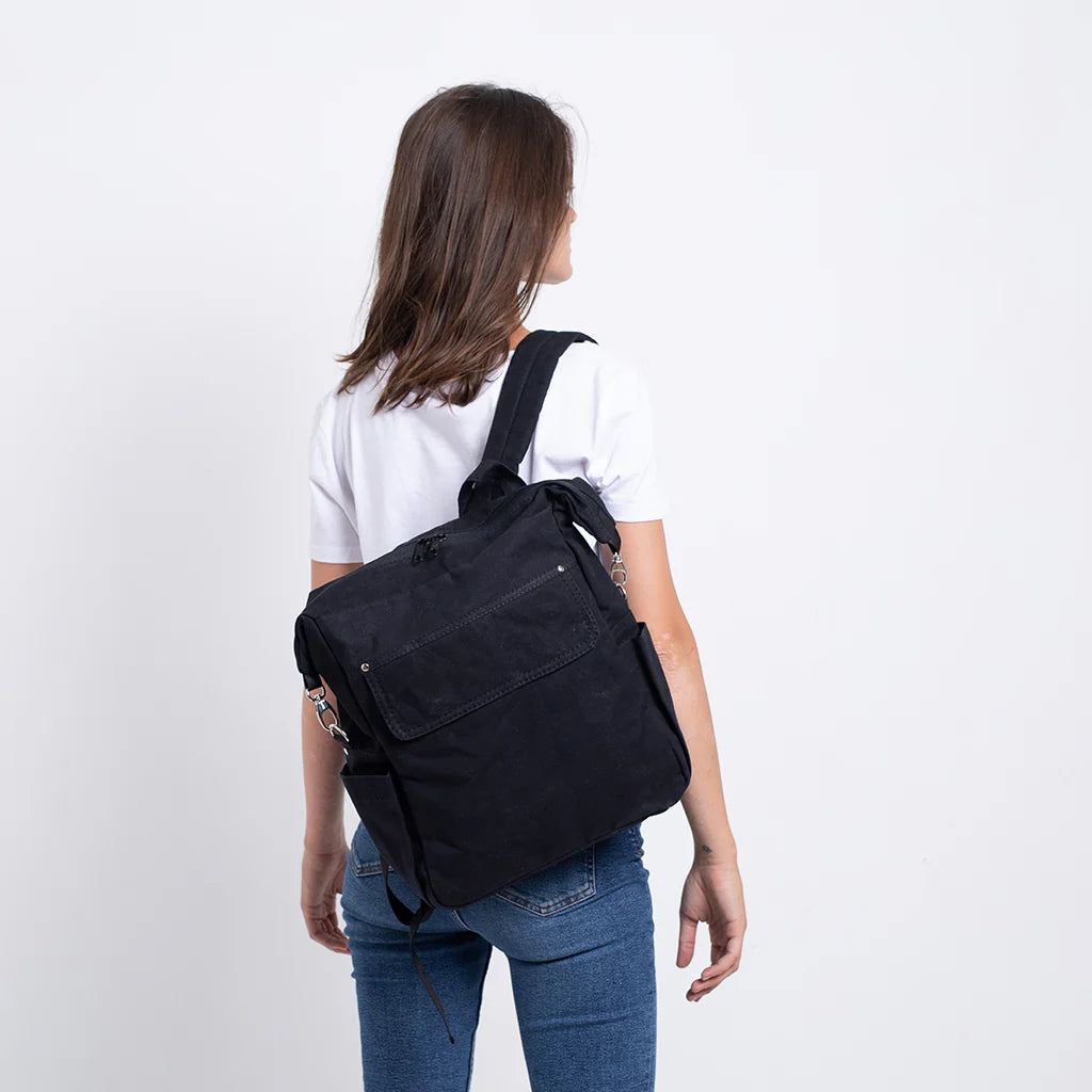 Waxed Canvas Diaper Bag Backpack