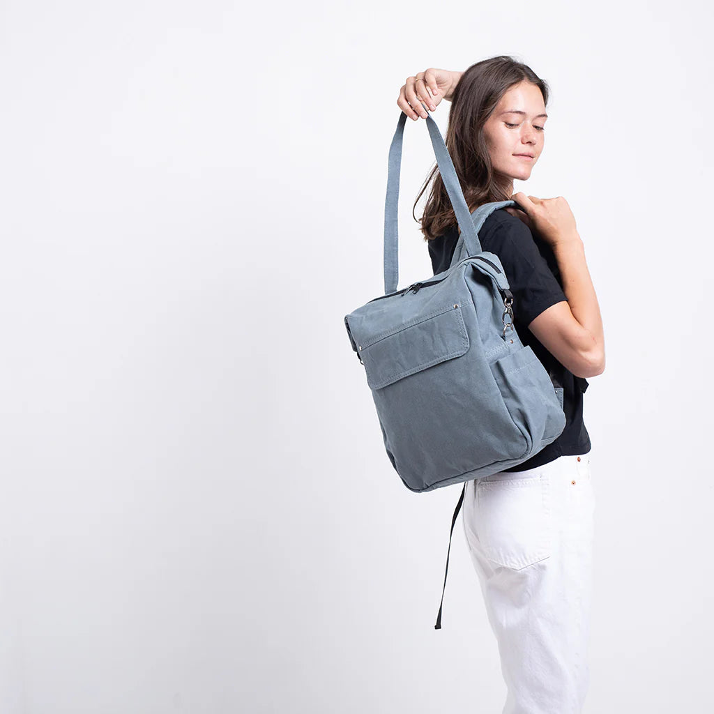 Waxed Canvas Diaper Bag Backpack