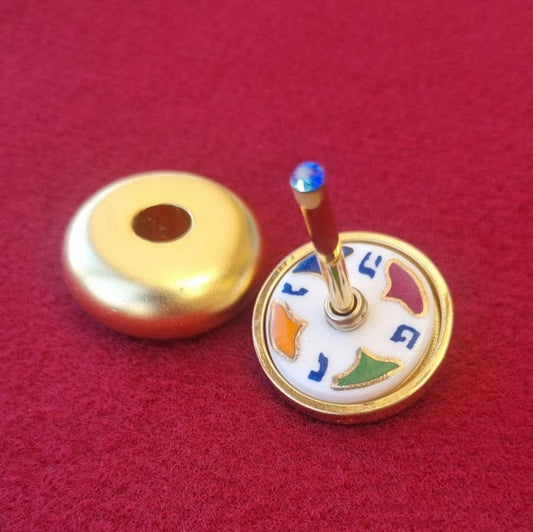 Hanukkah Dreidel with a Gold Base