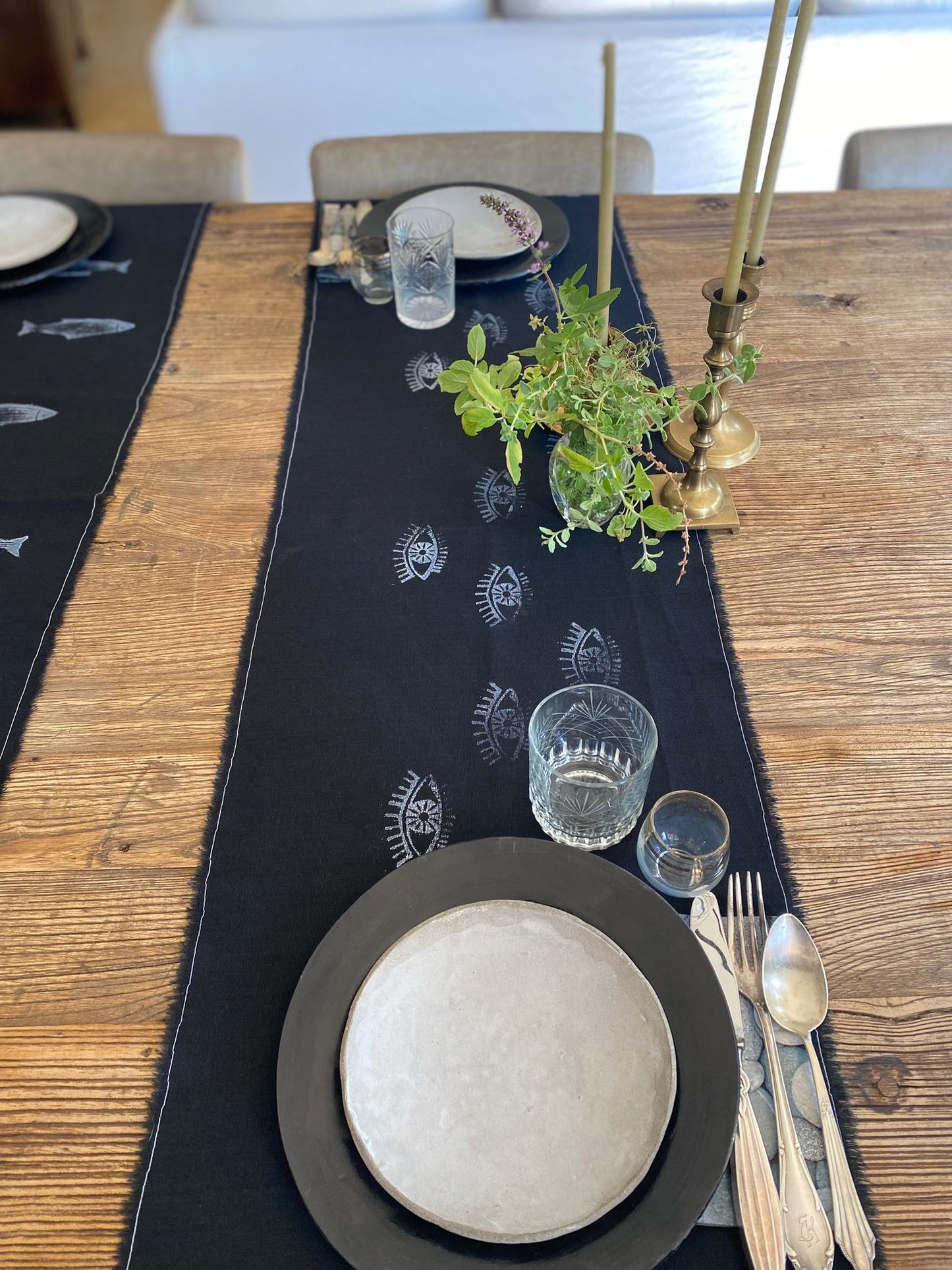 Black & White Table Runner