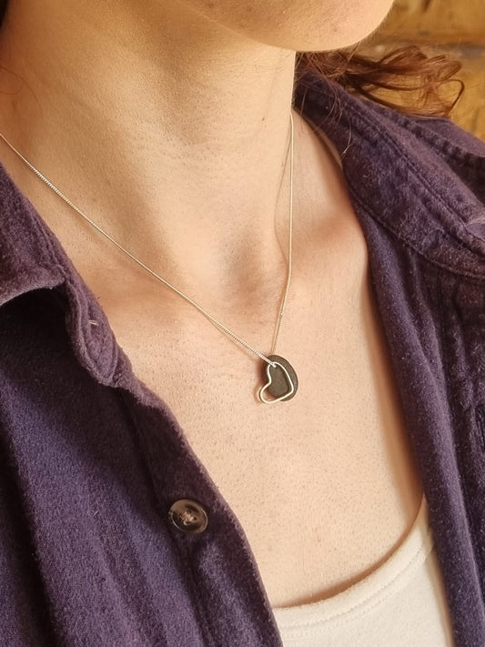 Whispering Heart & Stone Necklace