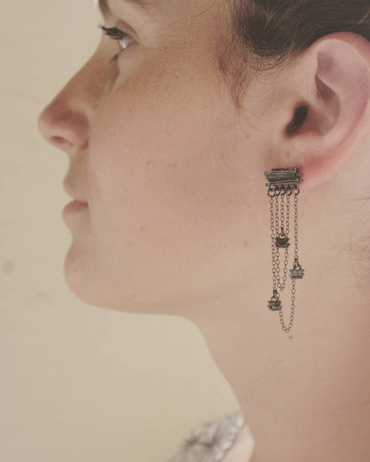 3-Element Sacred Stone Dangle Earrings